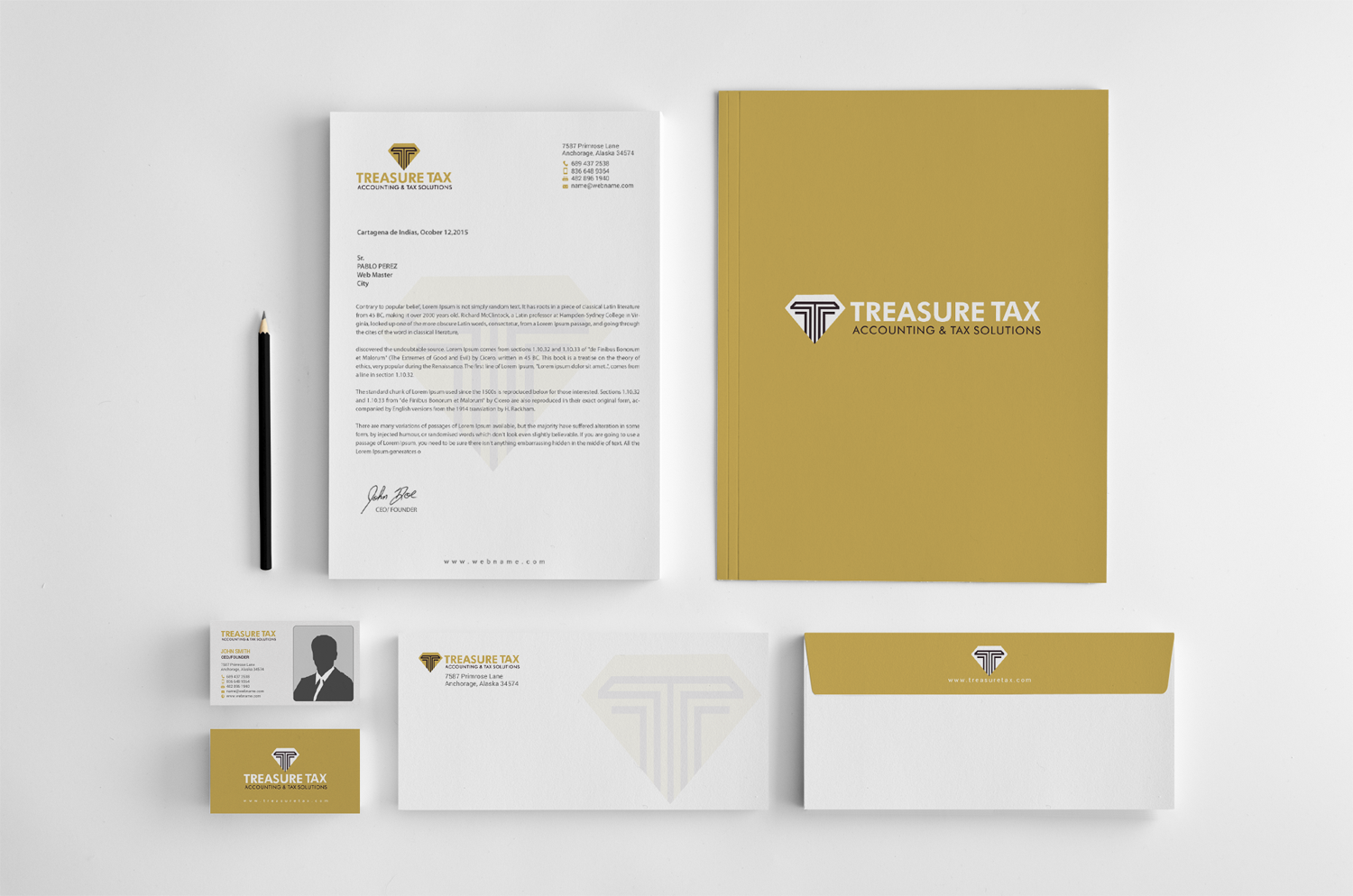 Schreibwaren-Design von chandrayaan.creative für Treasure Tax, LLC | Design #15371087