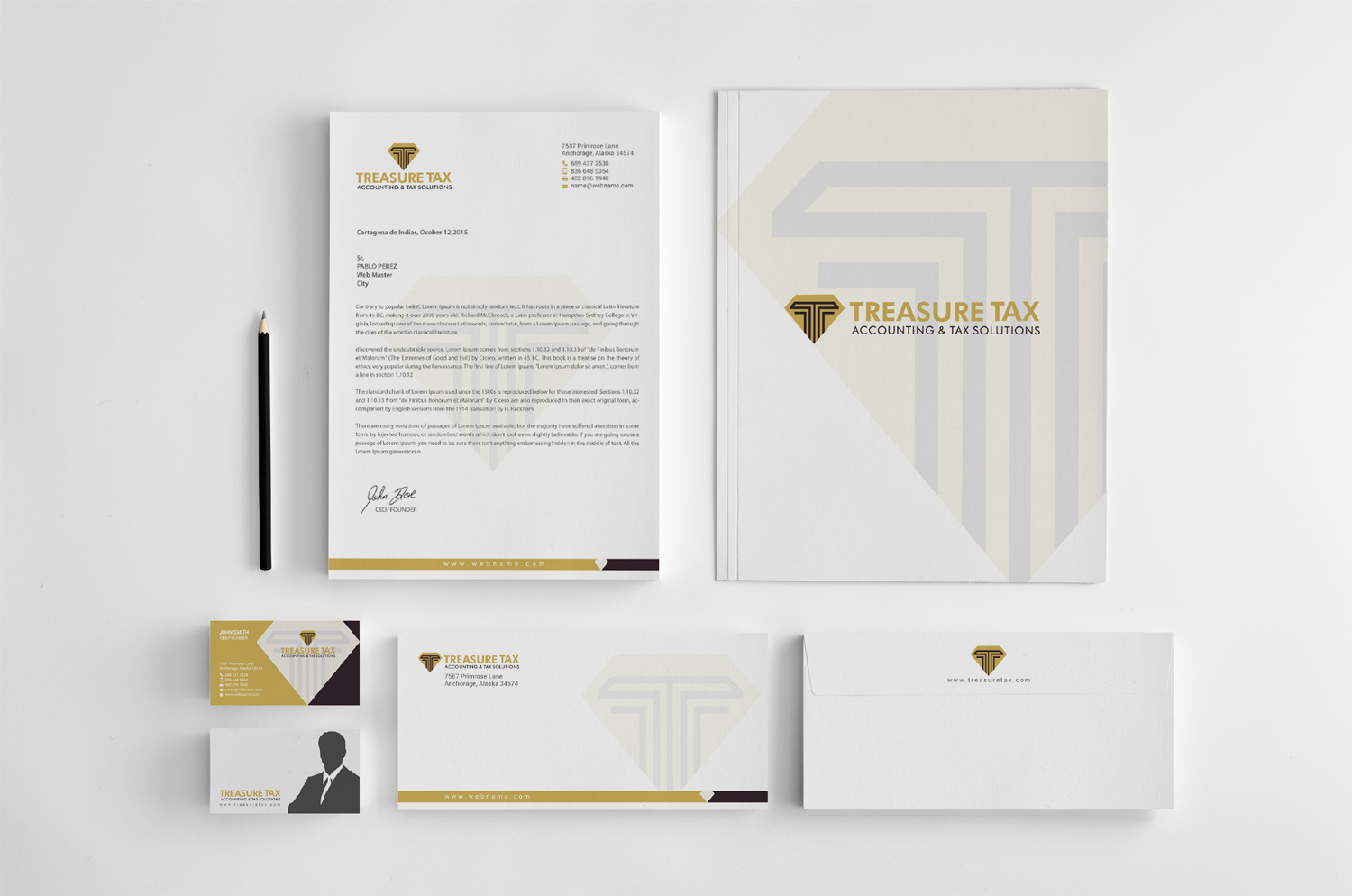 Schreibwaren-Design von chandrayaan.creative für Treasure Tax, LLC | Design #15371099