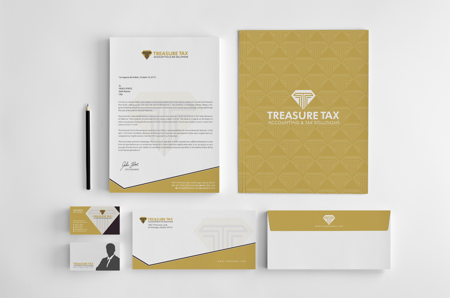 Schreibwaren-Design von chandrayaan.creative für Treasure Tax, LLC | Design #15371100