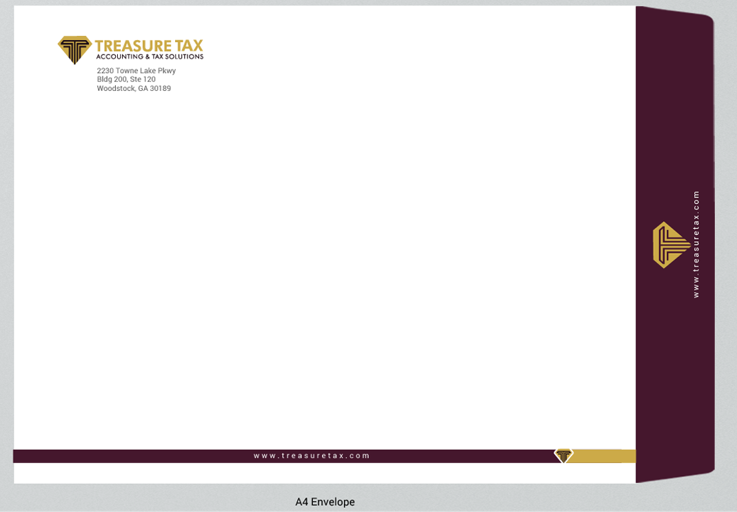 Schreibwaren-Design von chandrayaan.creative für Treasure Tax, LLC | Design #15666862