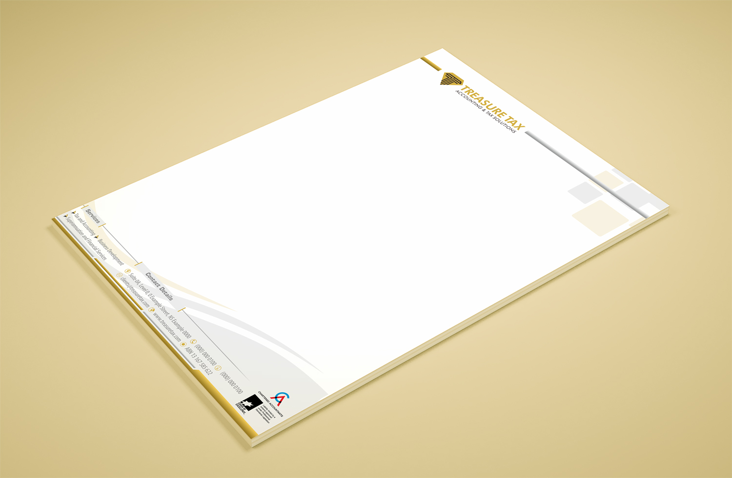 Schreibwaren-Design von Petter Goms für Treasure Tax, LLC | Design #15361725