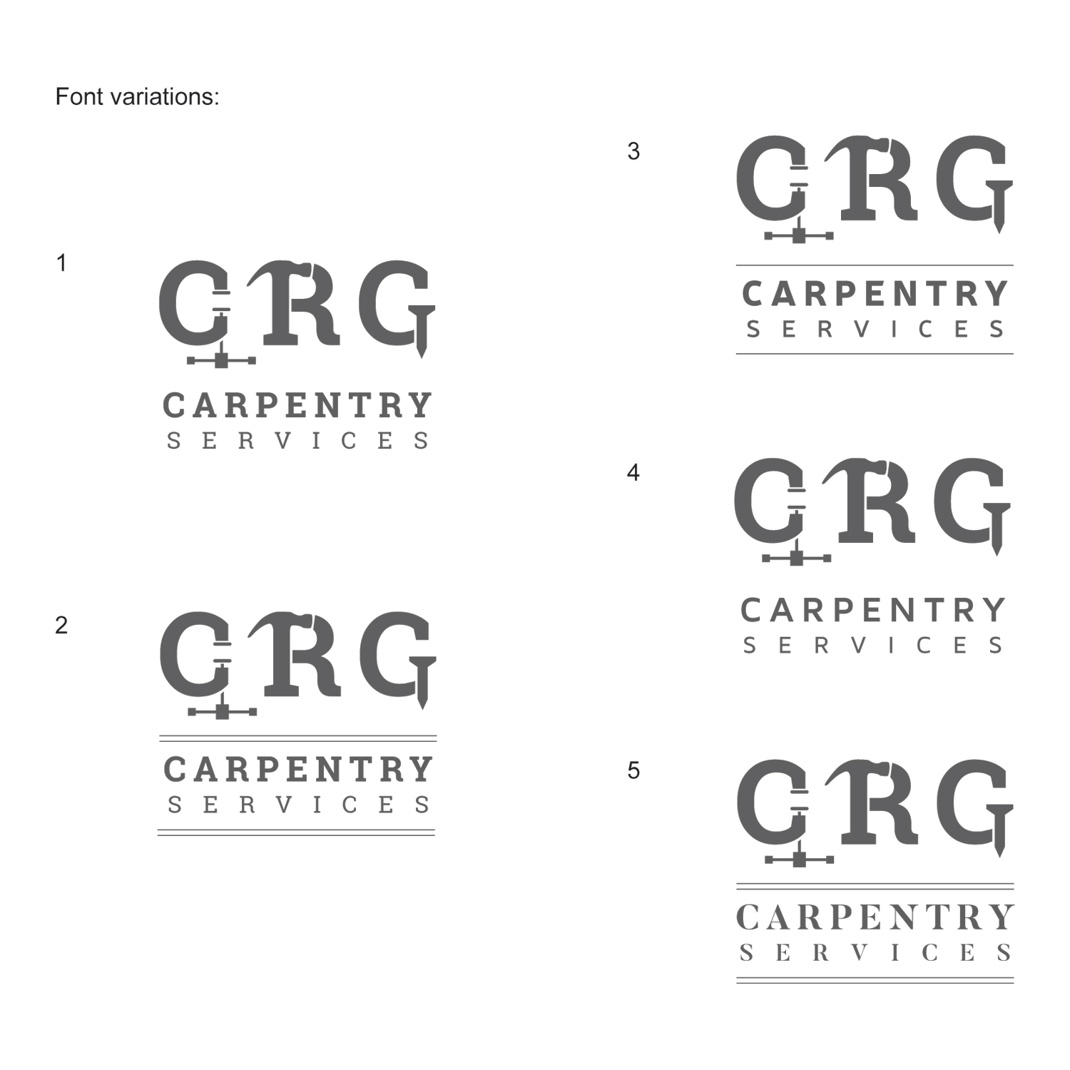 Logo Design by jacw02 for CRG Carpentry Services | Design #15390601