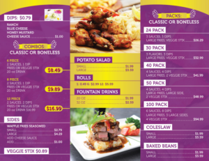 Menu Design by Impressive Solutions for Wings2Geaux | Design: #15377466