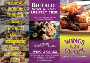 Menu Design by Impressive Solutions for Wings2Geaux | Design: #15377488