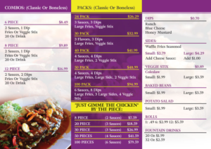 Menu Design by Impressive Solutions for Wings2Geaux | Design: #15402844