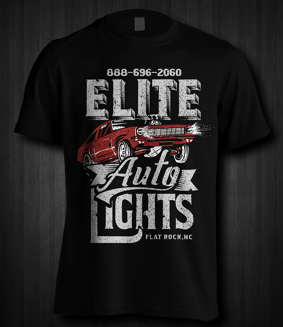 T-shirt Design by Jonya for Elite Auto Lights | Design #15709932