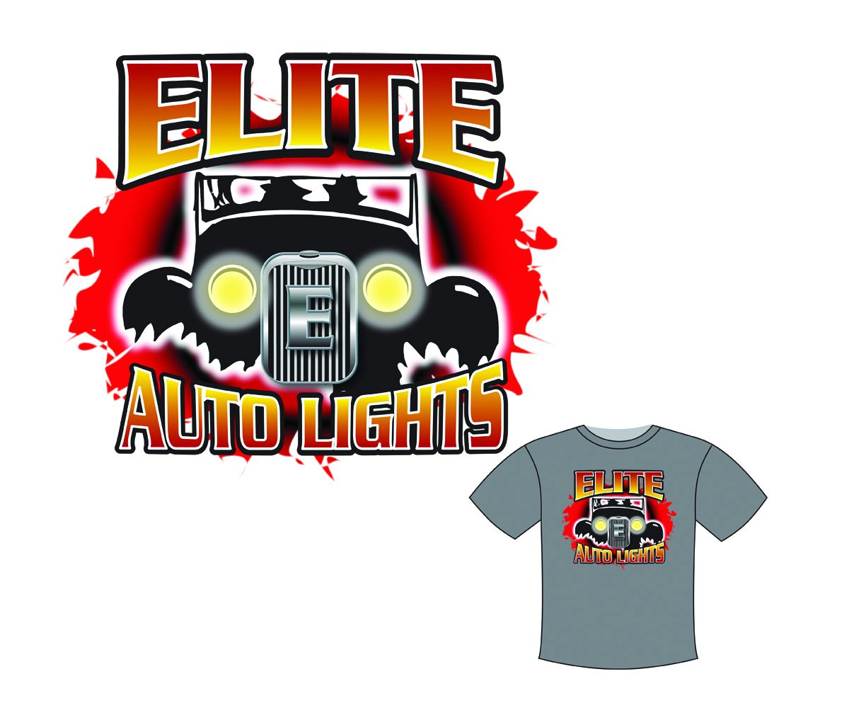 T-shirt Design by Hot Rod for Elite Auto Lights | Design #15380127