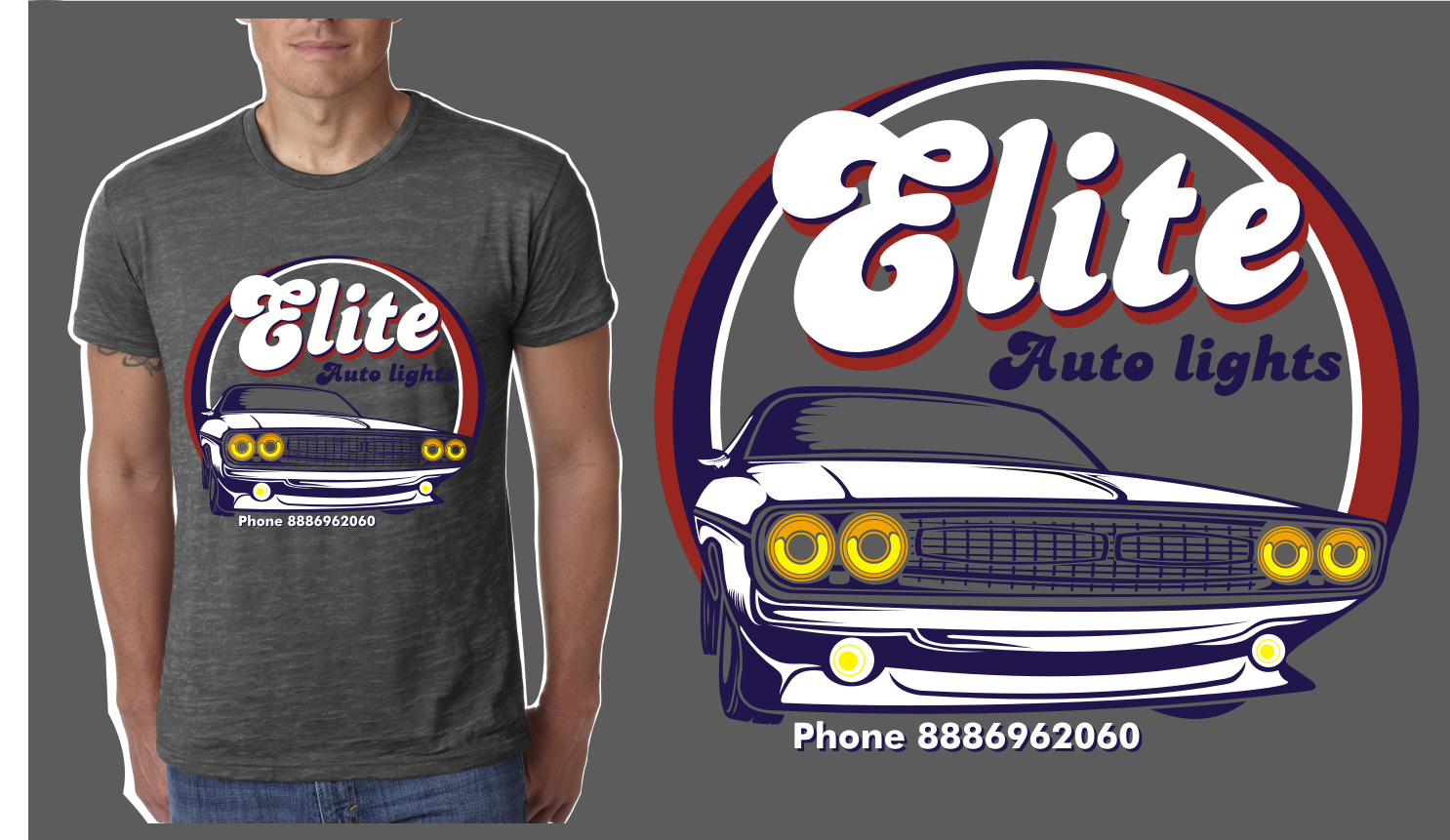 T-shirt Design by Den Bagus for Elite Auto Lights | Design #15458686