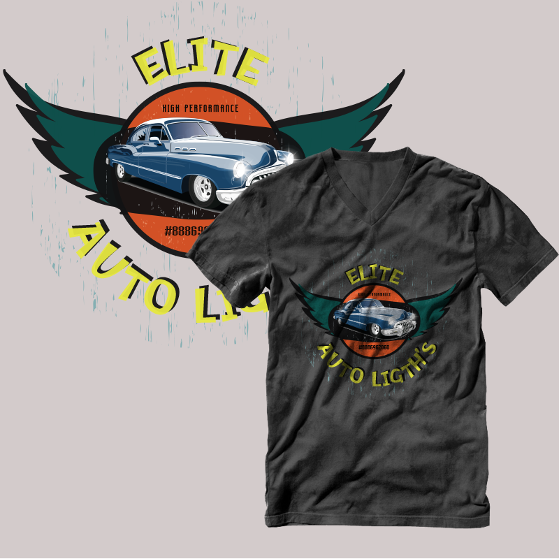 T-shirt Design by geraldinlp1519 for Elite Auto Lights | Design #15488300