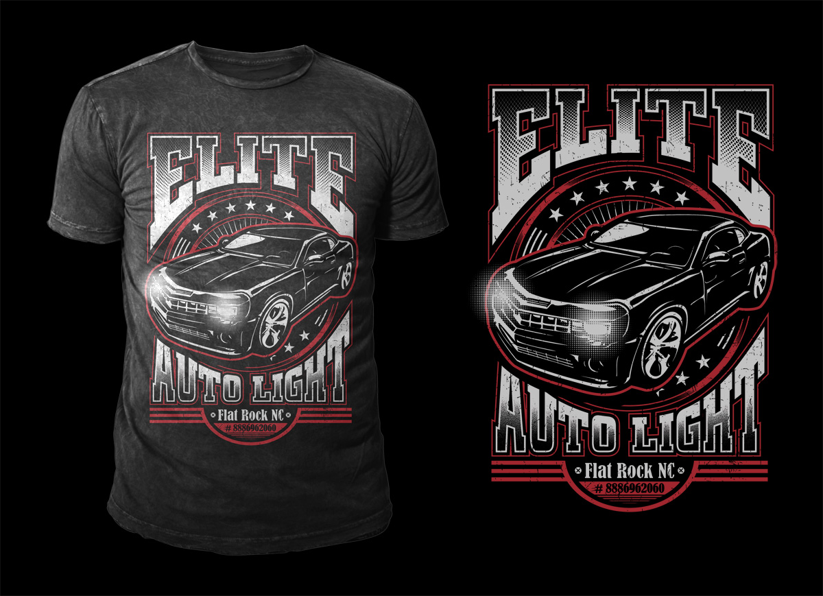 T-shirt Design by D'Mono for Elite Auto Lights | Design #15474491