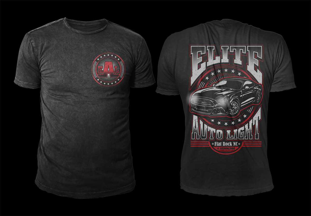 T-shirt Design by D'Mono for Elite Auto Lights | Design #15558844