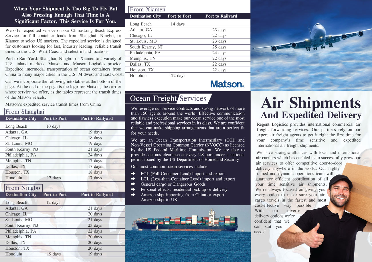 Flyer Design by Impressive Sol for Regent logistics Inc | Design #15391098