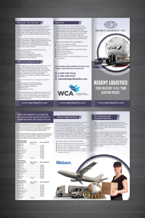 Flyer Design by Deziners Zone for Regent logistics Inc | Design: #15401784