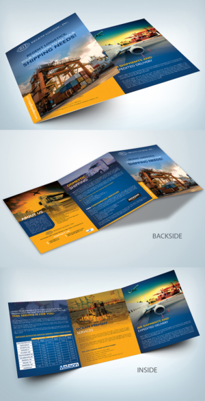 tri fold logistics company   FLYER and A4 COMPANY FLYER COVER and A4 company flyer