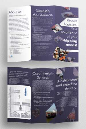 tri fold logistics company   FLYER and A4 COMPANY FLYER COVER and A4 company flyer | Design de Flyer par dede_dwiyansyah