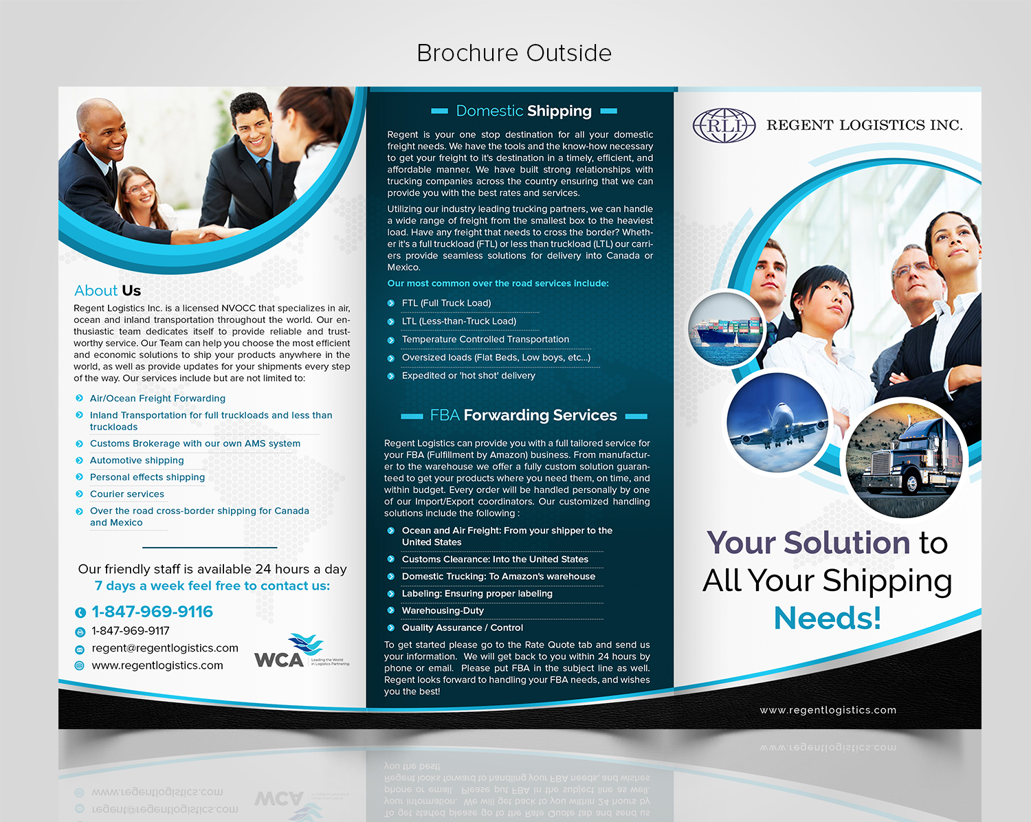 Flyer Design by SAI DESIGNS for Regent logistics Inc | Design #15614107