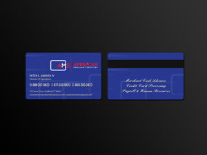 Business Card Design by Creations Box 2015 for American Merchant Services, LLC | Design: #15380401