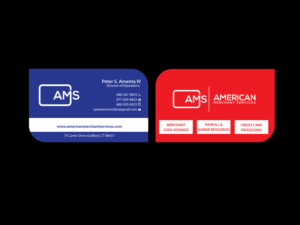 Business Card Design by Creations Box 2015 for American Merchant Services, LLC | Design: #15382846