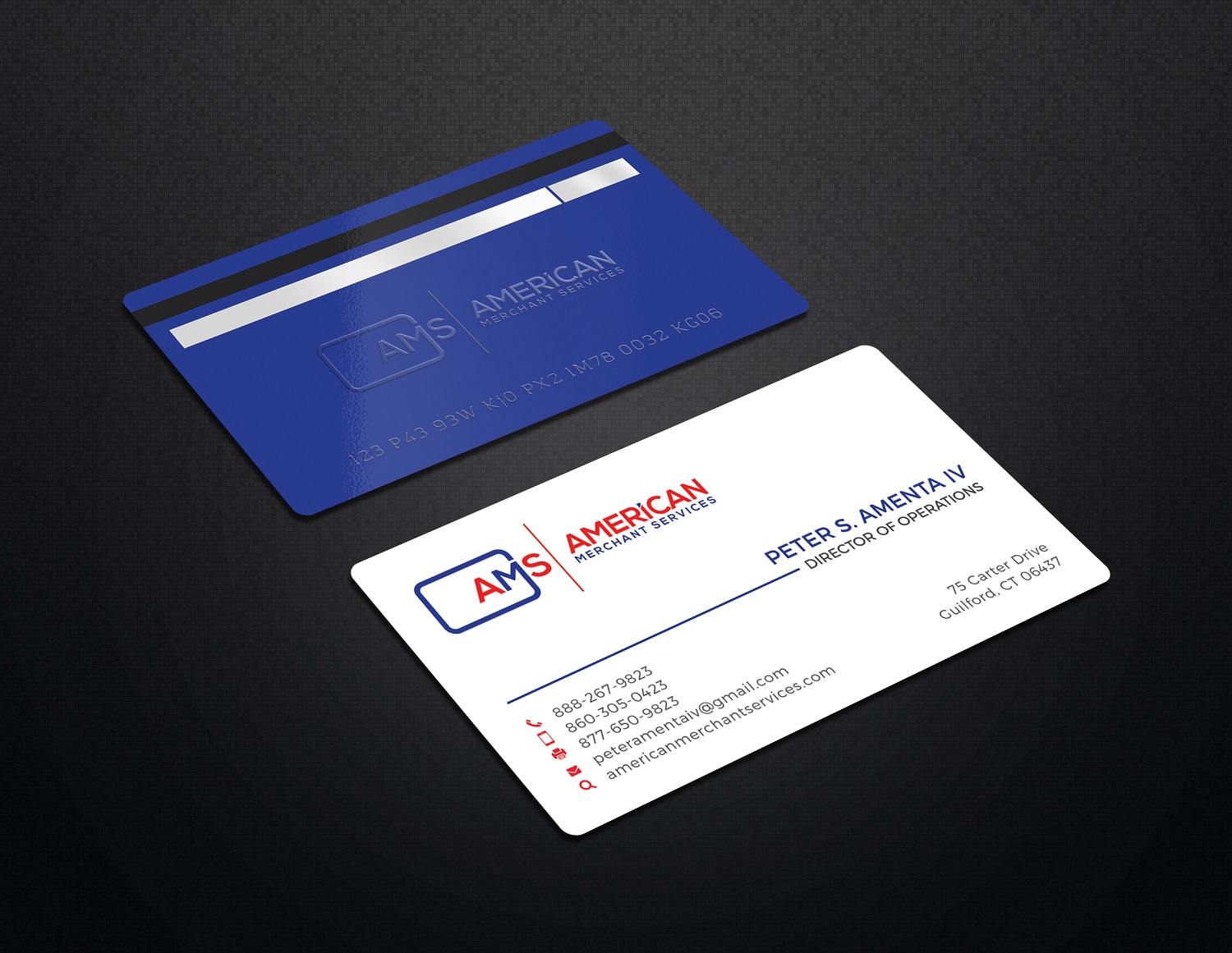 Diseño de Tarjeta de Presentación por Graphic Flame para American Merchant Services, LLC | Diseño #15373546