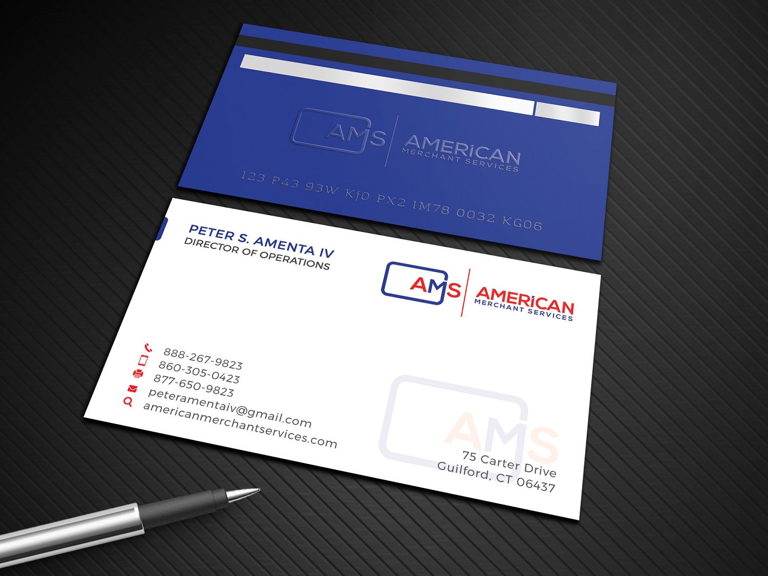 Business Card Design by Graphic Flame for American Merchant Services, LLC | Design #15373548