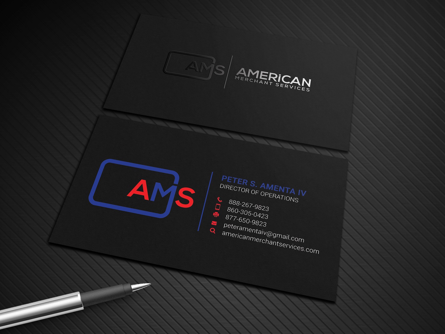 Business Card Design by Graphic Flame for American Merchant Services, LLC | Design #15373572