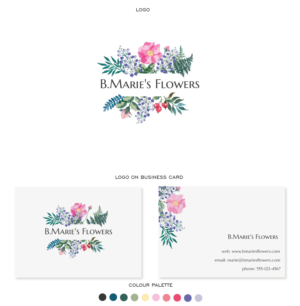 B. Marie's Flowers | Logo Design by Birdcage