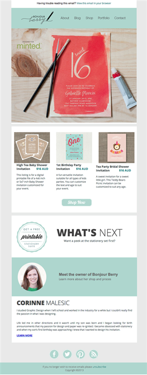 Design de Newsletter par Sucre pour ce projet | Design : #2593577