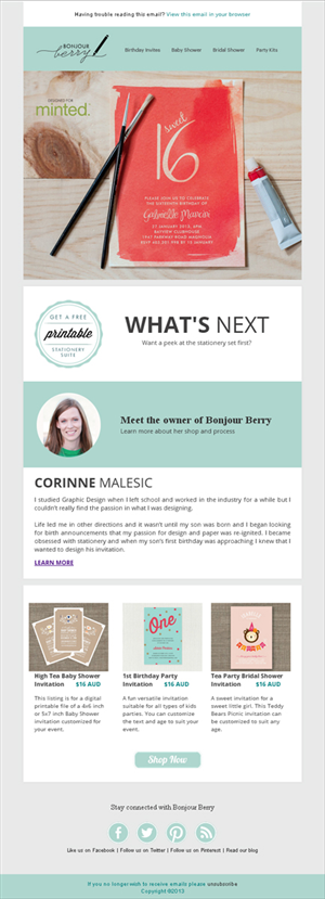 Design de Newsletter par Sucre pour ce projet | Design : #2596345