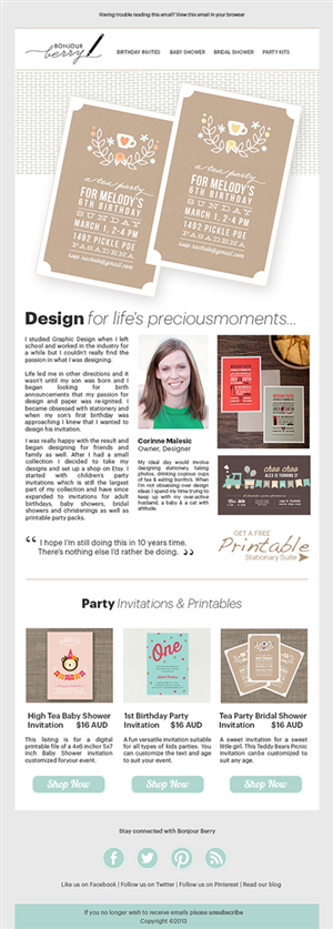 Design de Newsletter par Sucre pour ce projet | Design #2617354