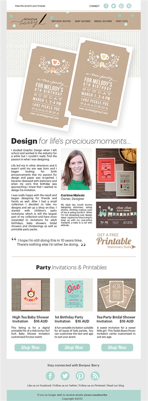 Design de Newsletter par Sucre pour ce projet | Design : #2622250