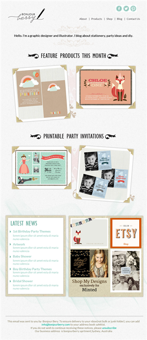 Design de Newsletter par Expert Designer pour ce projet | Design : #2608589