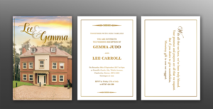 Wedding Invitation for a wedding at home - personal, romantic event | Design Invitation par MDesigns ™