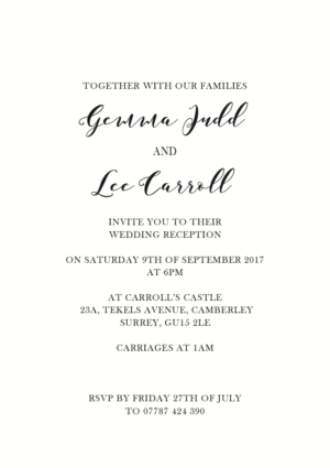 Invitation Design by SL.designs for this project | Design: #15432853
