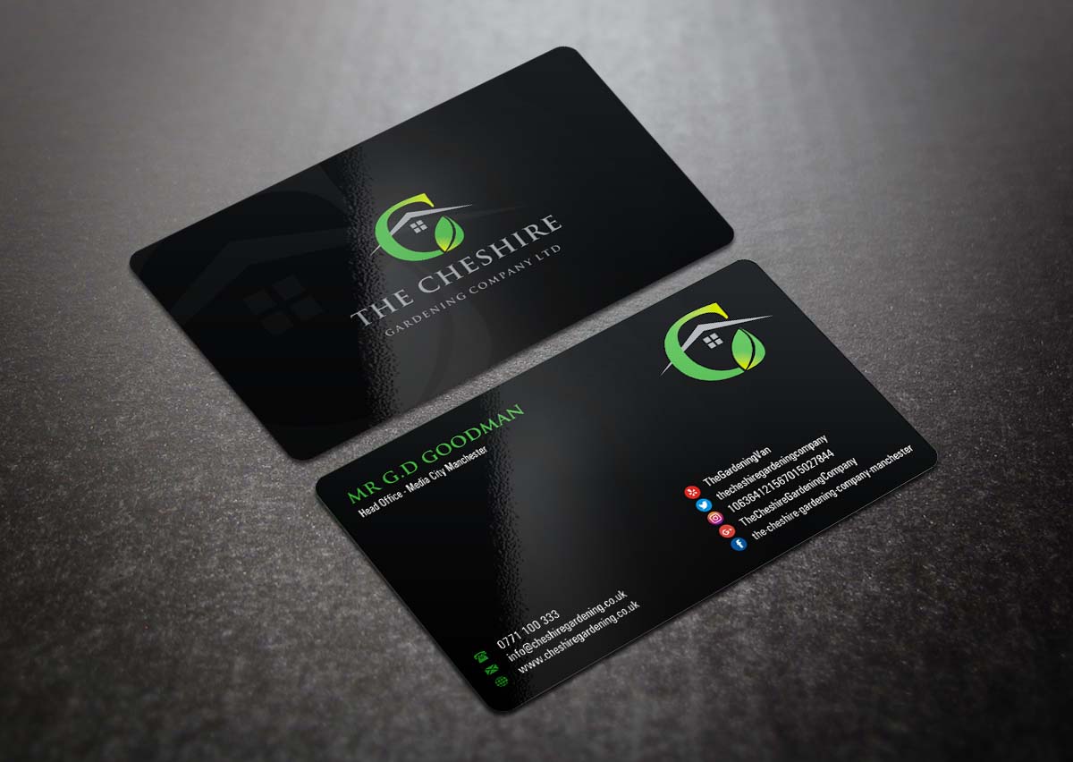 Business Card Design by INDIAN_Ashok for The Cheshire Gardening Company Ltd | Design #15494762