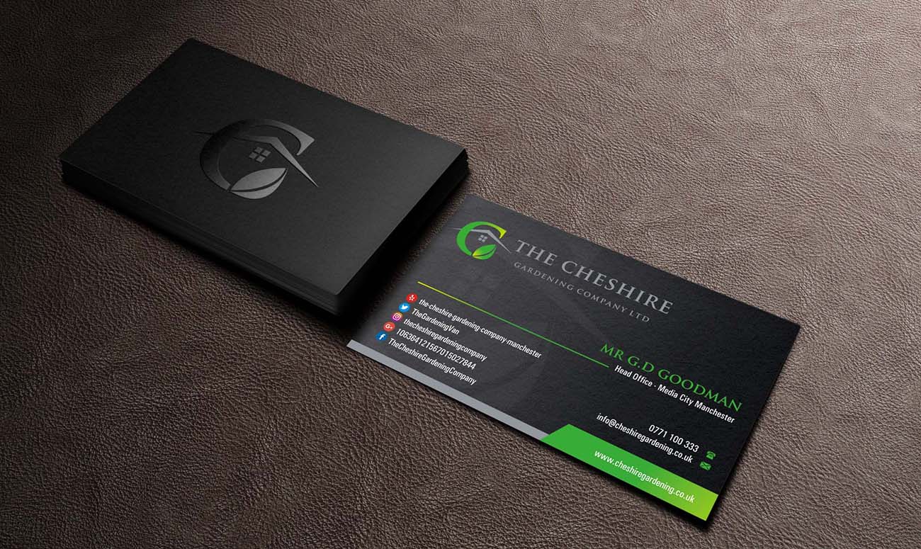 Business Card Design by INDIAN_Ashok for The Cheshire Gardening Company Ltd | Design #15494777
