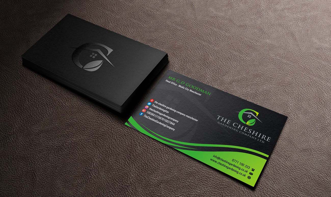 Business Card Design by INDIAN_Ashok for The Cheshire Gardening Company Ltd | Design #15494781