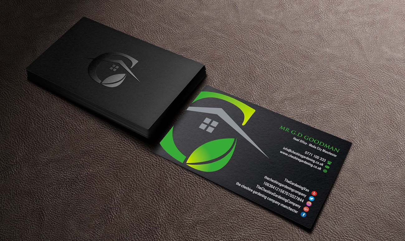 Business Card Design by INDIAN_Ashok for The Cheshire Gardening Company Ltd | Design #15494884