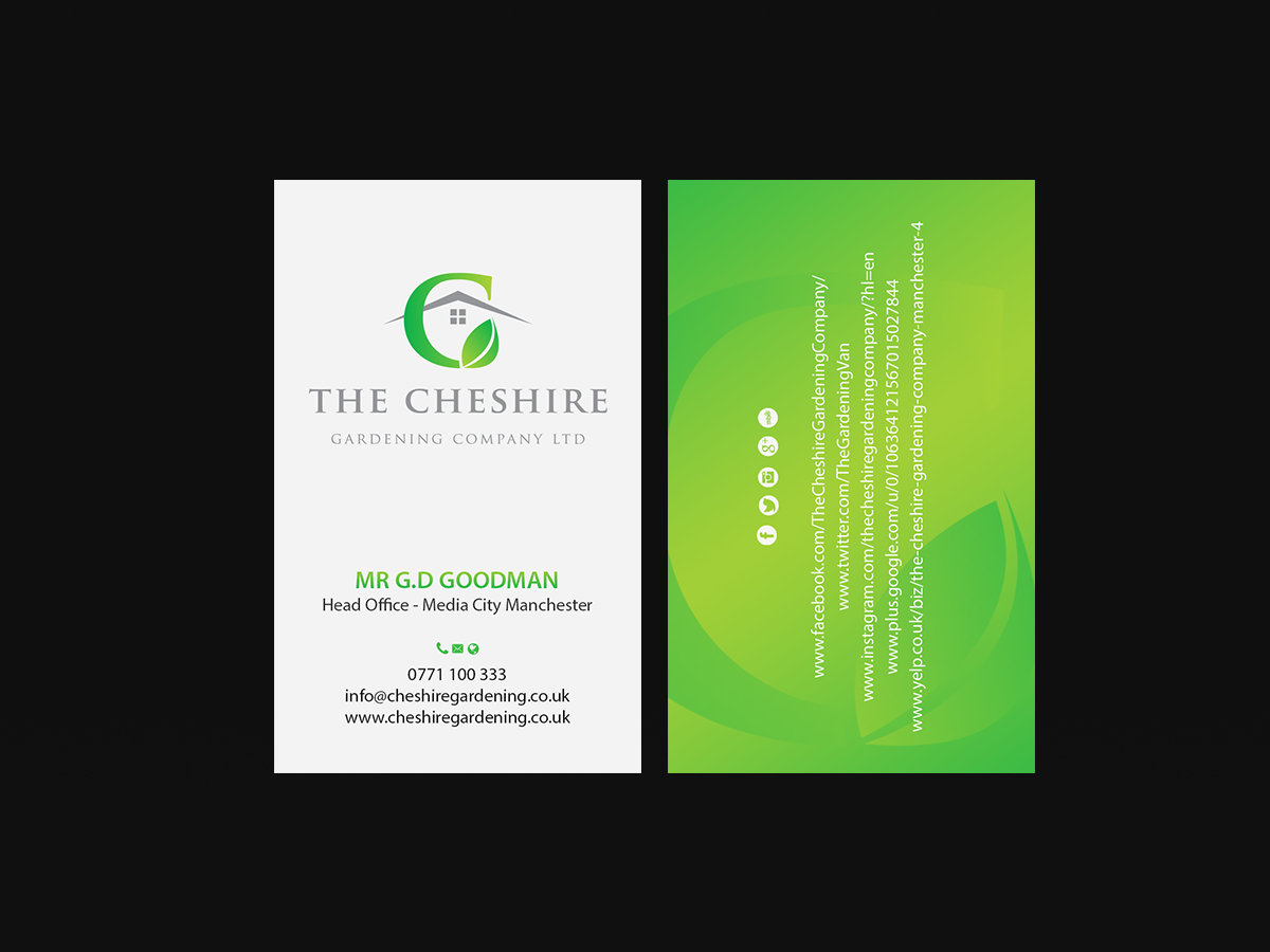 Business Card Design by Creations Box 2015 for The Cheshire Gardening Company Ltd | Design #15412072