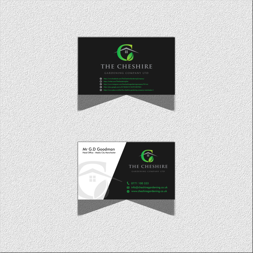 Design de Carte de Visite par g234t_d4y pour The Cheshire Gardening Company Ltd | Design #15403149