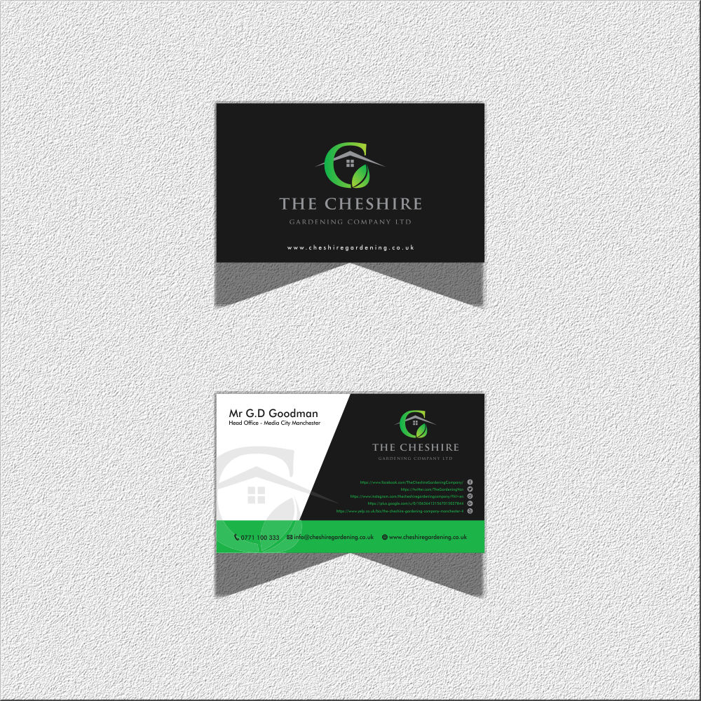 Design de Carte de Visite par g234t_d4y pour The Cheshire Gardening Company Ltd | Design #15403151