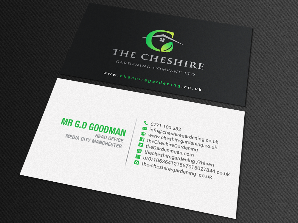 Business Card Design by chandrayaan.creative for The Cheshire Gardening Company Ltd | Design #15403672