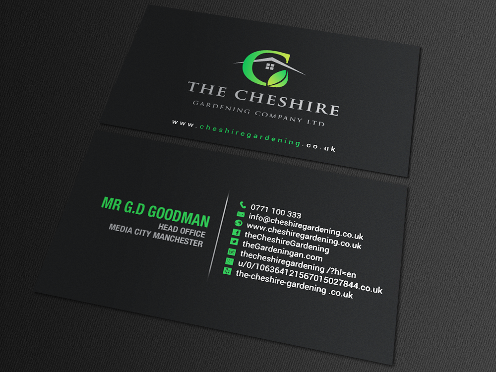 Business Card Design by chandrayaan.creative for The Cheshire Gardening Company Ltd | Design #15403673