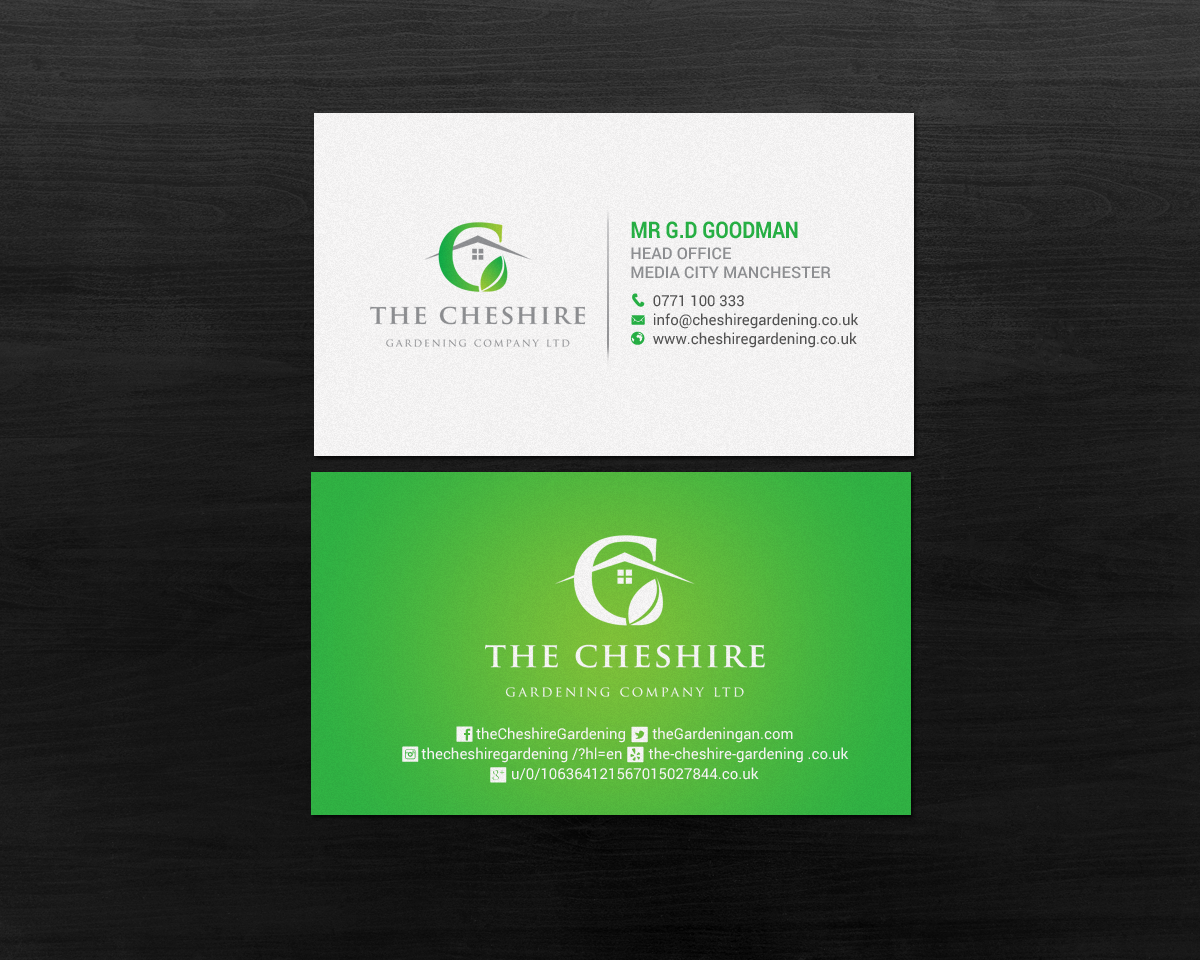 Visitenkarten-Design von chandrayaan.creative für The Cheshire Gardening Company Ltd | Design #15403675