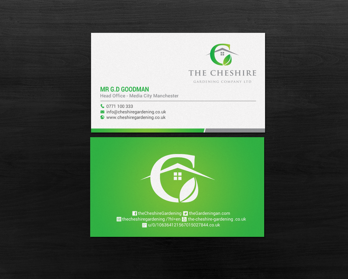 Business Card Design by chandrayaan.creative for The Cheshire Gardening Company Ltd | Design #15403909