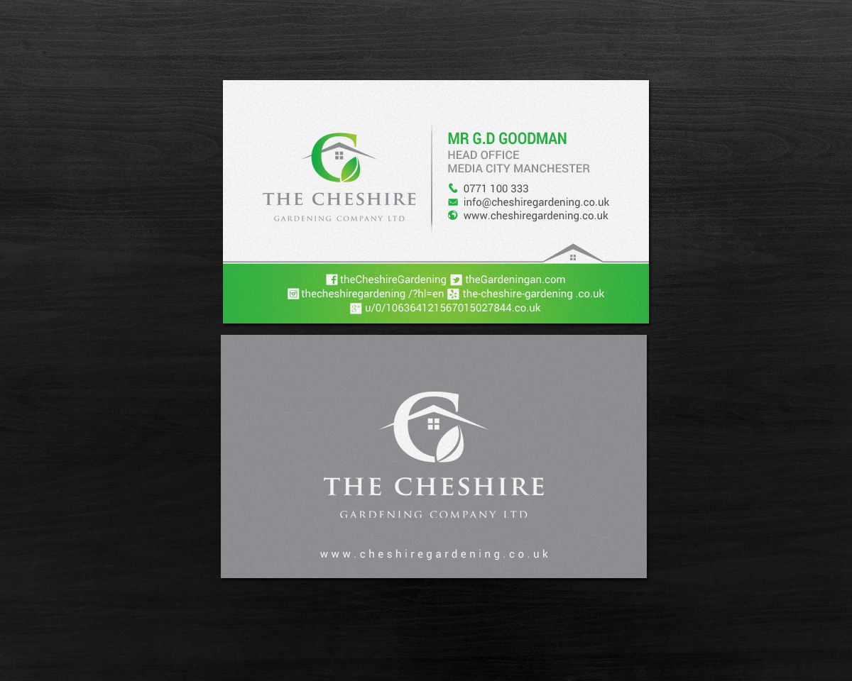 Business Card Design by chandrayaan.creative for The Cheshire Gardening Company Ltd | Design #15405565