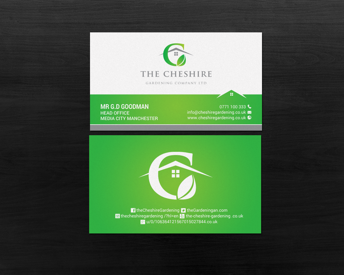 Business Card Design by chandrayaan.creative for The Cheshire Gardening Company Ltd | Design #15405566