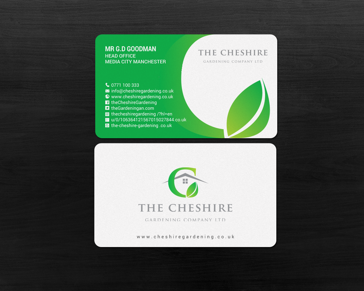 Business Card Design by chandrayaan.creative for The Cheshire Gardening Company Ltd | Design #15405644