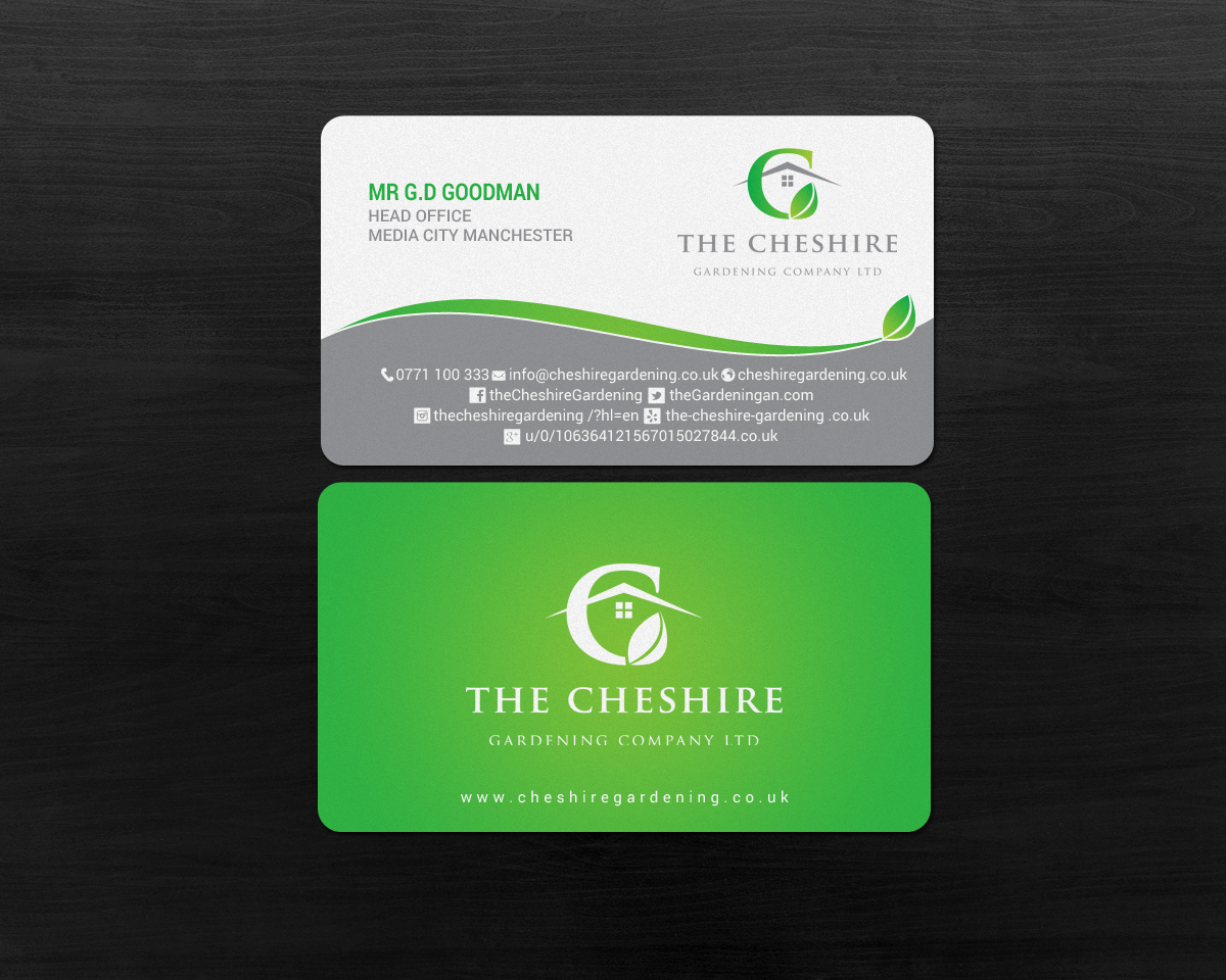 Design de Carte de Visite par chandrayaan.creative pour The Cheshire Gardening Company Ltd | Design #15405701