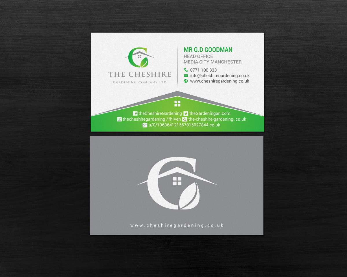 Business Card Design by chandrayaan.creative for The Cheshire Gardening Company Ltd | Design #15405703