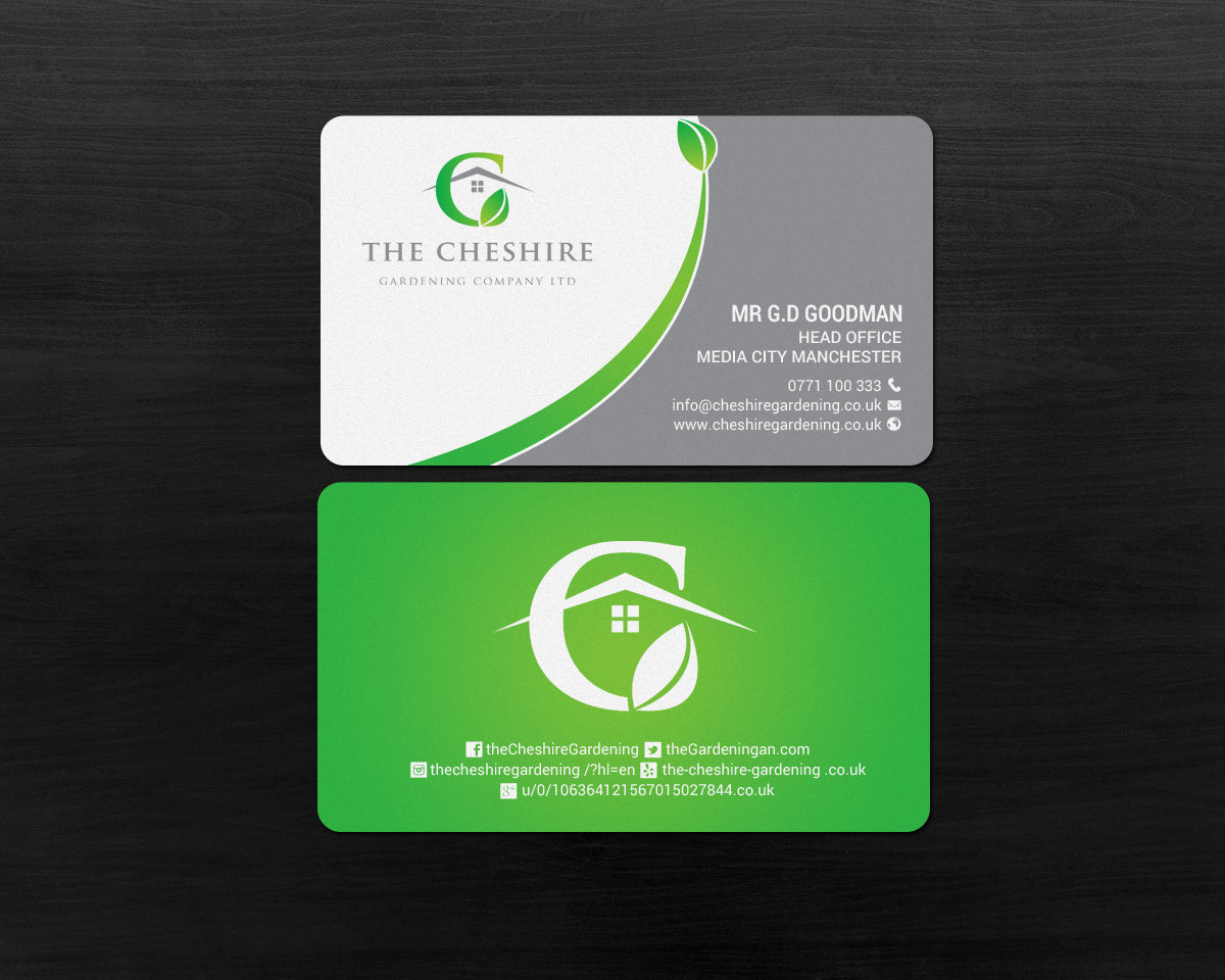 Business Card Design by chandrayaan.creative for The Cheshire Gardening Company Ltd | Design #15405704